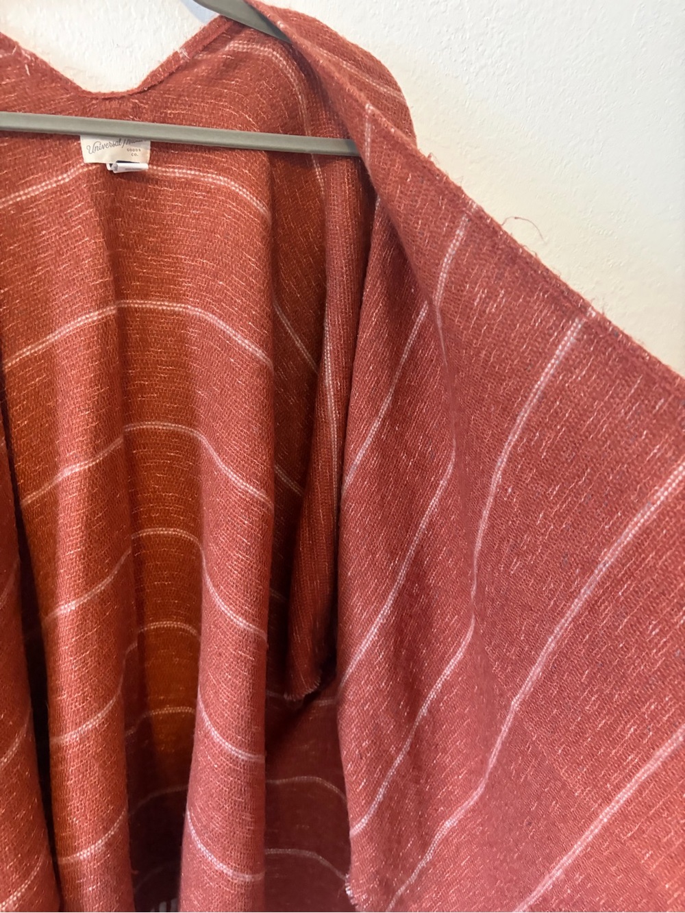 Universal Thread Rust Open-Front Fringe Poncho - Picture 3 of 16